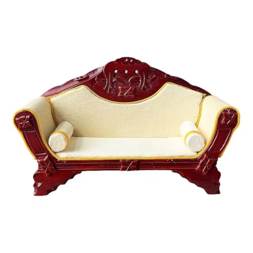 Puppenhäuser im Maßstab 1:12, Miniatur, Wohnzimmer, Holzsofa, Sessel, Couchtisch-Set für realistische Ausstellung, Puppenhäuser, Couchtisch von ZwaitL