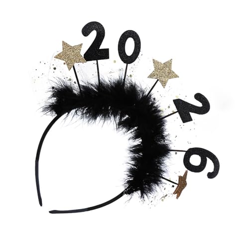 ZwaitL 2026 Haarreif mit schimmerndem Stern, für Feiertage, bequem, verstellbar, Kopfbedeckung für Damen, Herren, Kinder, Harz-Haarband mit Stern von ZwaitL