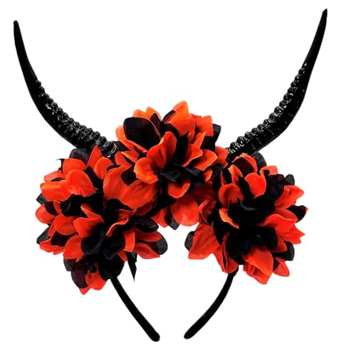 ZwaitL Bequemer Kopfschmuck aus Kunstharz, Antelopen-Horn, modische Kopfbedeckung mit floralem Akzent für Cosplay, Event, Festival, Haar-Accessoire ZwaitL Bequemer Kopfschmuck aus Kunstharz, Antelopen-Horn, modische Kopfbedeckung mit floralem Akzent für Cosplay, Event, Festival, Haar-Accessoire von ZwaitL