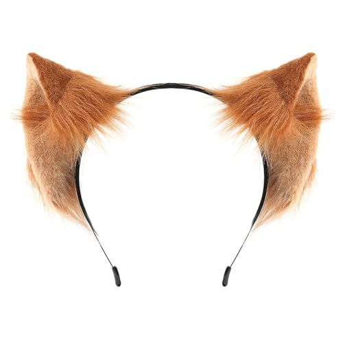 ZwaitL Cosplay-Kopfschmuck mit verstellbarem Band, Kostümzubehör, Kopfschmuck für Rollenspiele, Veranstaltungen, Themenfeiern, Halloween, Wolfsohr-Kopfschmuck von ZwaitL