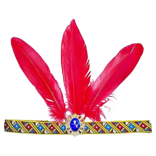 ZwaitL Gefederte Flapper-Stirnbänder, Karneval, Abschlussball, Tänzer, Kopfschmuck für Party, Karneval, Feiern, Kopfbedeckung, Haarstyling von ZwaitL