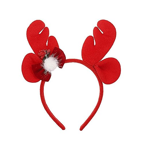 ZwaitL Glitzernder Haarreif mit weihnachtlichem Horn, festliche Stirnbänder, niedlicher Kopfschmuck für Halloween, Party, Dekoration, Weihnachts-Stirnbänder für Frauen von ZwaitL