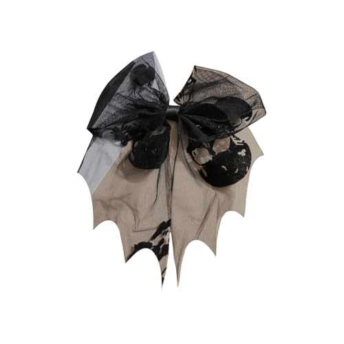 ZwaitL Halloween Gothic Fledermaus Spitze Haarnadel bestickt Tüll Schleier Cosplay Kopfschmuck für Frauen Mädchen Party Zubehör Gothic Haarschmuck Damen von ZwaitL