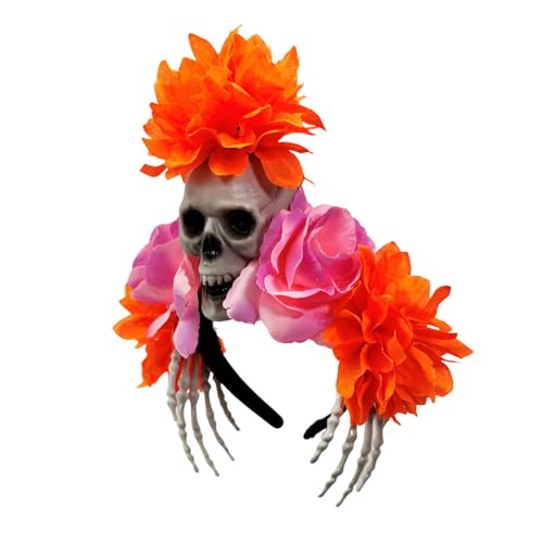 ZwaitL Harz-Haarreif mit Totenkopf-Blume, Haarstyling-Accessoire mit weicher Polsterung für Halloween, Festlichkeiten und Bühnenauftritte, Halloween-Haarschmuck ZwaitL Harz-Haarreif mit Totenkopf-Blume, Haarstyling-Accessoire mit weicher Polsterung für Halloween, Festlichkeiten und Bühnenauftritte, Halloween-Haarschmuck von ZwaitL