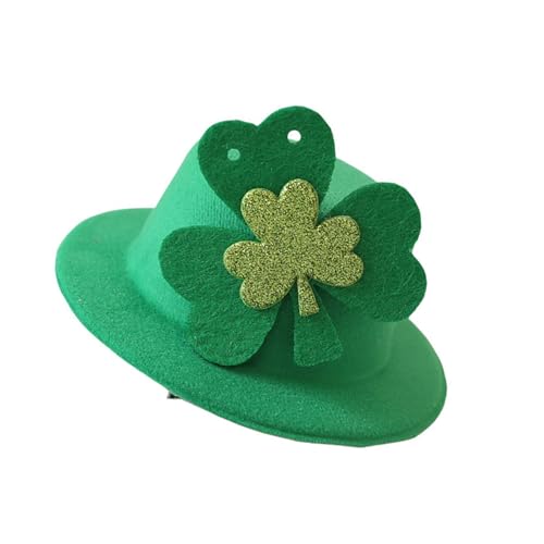 ZwaitL Irischer Nationalfeiertag, kleiner grüner Hut mit Kleeblatt und Haarspange, ideal für StPatricks-Day-Partys, Versammlungen und Verkleidungen ZwaitL Irischer Nationalfeiertag, kleiner grüner Hut mit Kleeblatt und Haarspange, ideal für StPatricks-Day-Partys, Versammlungen und Verkleidungen von ZwaitL