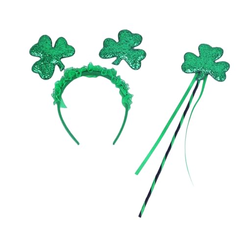 ZwaitL Kobold Blingbling Stirnband Kleeblatt Kopfbedeckung Zauberstab Foto Requisiten Irish Day Party Kopfbedeckung Cosplay Zubehör ZwaitL Kobold Blingbling Stirnband Kleeblatt Kopfbedeckung Zauberstab Foto Requisiten Irish Day Party Kopfbedeckung Cosplay Zubehör von ZwaitL