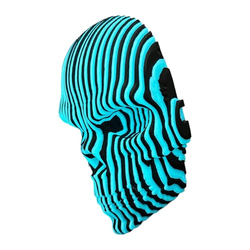 ZwaitL Leuchtendes, biegbares, drehbares Totenkopf-Modell, automatische Wiederherstellungsfunktion für Kunstprojekte und kreative Raumdekorationen, modernes Totenkopf-Ausstellungsstück von ZwaitL