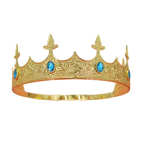 ZwaitL Metall-Kronen-Stirnband für Herren, mit Edelsteinen, Nieten, für Musik-Festivals und Cosplay, Feiertage, Cosplay-Kopfbedeckung ZwaitL Metall-Kronen-Stirnband für Herren, mit Edelsteinen, Nieten, für Musik-Festivals und Cosplay, Feiertage, Cosplay-Kopfbedeckung von ZwaitL