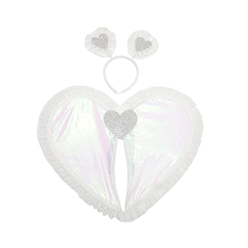 ZwaitL Ohrs Stirnband Set Halloween Cosplay Kostüme Bühnenaufführungen Kostümzubehör Herz Teufel Flügel ZwaitL Ohrs Stirnband Set Halloween Cosplay Kostüme Bühnenaufführungen Kostümzubehör Herz Teufel Flügel von ZwaitL