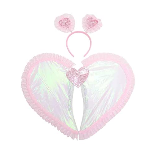 ZwaitL Ohrs Stirnband Set Halloween Cosplay Kostüme Bühnenaufführungen Kostümzubehör Herz Teufel Flügel ZwaitL Ohrs Stirnband Set Halloween Cosplay Kostüme Bühnenaufführungen Kostümzubehör Herz Teufel Flügel von ZwaitL