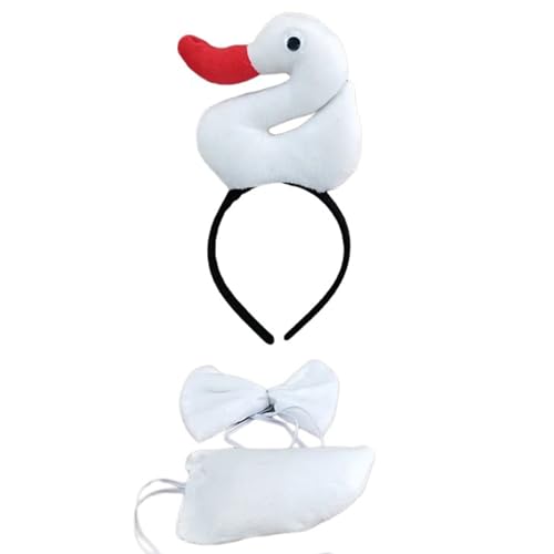 ZwaitL Rock Ente Gänse Stirnbänder Kragen Schwanz Tier Gänse Haarreifen für Kinder zeigt Ente Tier Haarbänder Cartoon von ZwaitL
