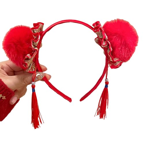 ZwaitL Stilvolles Plüsch-Haarband für chinesische Schlangenveranstaltungen, verleiht Persönlichkeit für Erwachsene und Kinder, saisonaler Feiertags-Kopfschmuck von ZwaitL