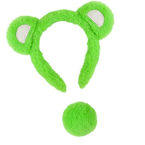 ZwaitL Tier-Kostüm-Set mit Ohren, Stirnband mit Schwanz, Halloween-Kostüm, Partyzubehör für Jungen und Mädchen, Tier-Kostüm-Set von ZwaitL