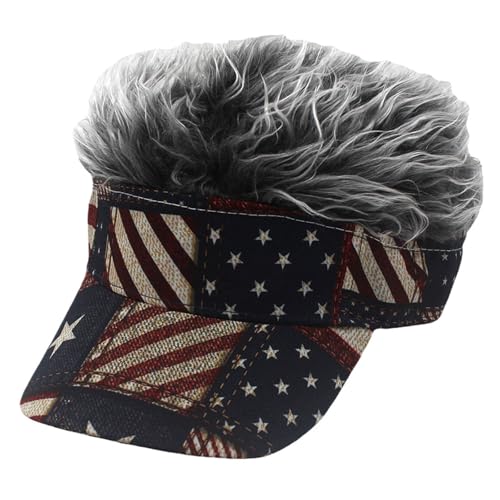 ZwaitL Unisex Retro Patriotische Baseballkappe Perücken für Themenpartys Konzerte bequem leicht Polyester Kostüm Hut Unisex Party Perücke Kappe ZwaitL Unisex Retro Patriotische Baseballkappe Perücken für Themenpartys Konzerte bequem leicht Polyester Kostüm Hut Unisex Party Perücke Kappe von ZwaitL