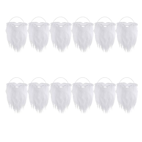 ZwaitL Weihnachten Weihnachtsmann Bart Gesichtshaar Gefälschter Bart Lustiger Weihnachtsmann Bart Kostüm Weihnachten Halloween Cosplay Prop von ZwaitL