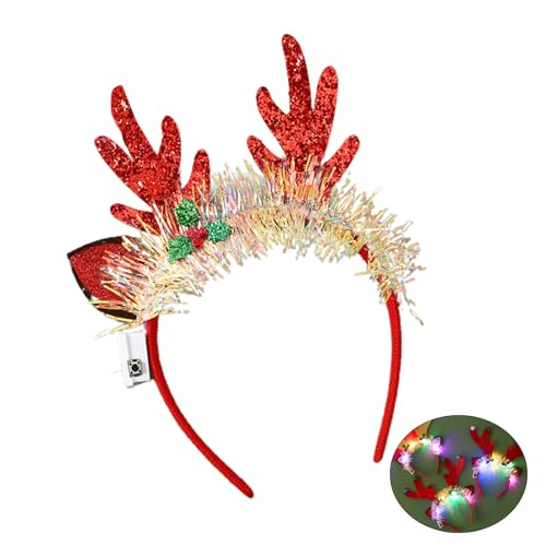 ZwaitL Weihnachts-Stirnband mit leuchtendem Lametta-Haarreif, Festival-Haarreifen, Party-Aufführungen, Kopfschmuck, Halloween-Kostüm, Requisite, Unisex, Stirnbänder für Erwachsene und Frauen ZwaitL Weihnachts-Stirnband mit leuchtendem Lametta-Haarreif, Festival-Haarreifen, Party-Aufführungen, Kopfschmuck, Halloween-Kostüm, Requisite, Unisex, Stirnbänder für Erwachsene und Frauen von ZwaitL