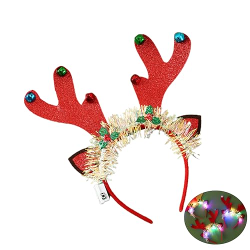 ZwaitL Weihnachts-Stirnband mit leuchtendem Lametta-Haarreif, Festival-Haarreifen, Party-Aufführungen, Kopfschmuck, Halloween-Kostüm, Requisite, Unisex, Stirnbänder für Erwachsene und Frauen ZwaitL Weihnachts-Stirnband mit leuchtendem Lametta-Haarreif, Festival-Haarreifen, Party-Aufführungen, Kopfschmuck, Halloween-Kostüm, Requisite, Unisex, Stirnbänder für Erwachsene und Frauen von ZwaitL
