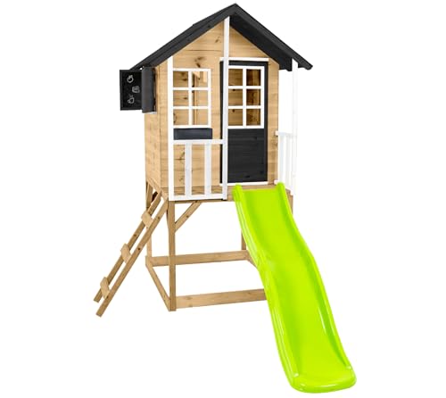 Zwerkules Holz Spielhaus Holli | Kinderspielhaus mit Veranda & Rutsche | FSC-zertifiziertes Kiefer- & Fichtenholz | Natur/Weiß/Grau | Witterungsbeständig & stabil | 137x121x140 Zwerkules Holz Spielhaus Holli | Kinderspielhaus mit Veranda & Rutsche | FSC-zertifiziertes Kiefer- & Fichtenholz | Natur/Weiß/Grau | Witterungsbeständig & stabil | 137x121x140 von Zwerkules