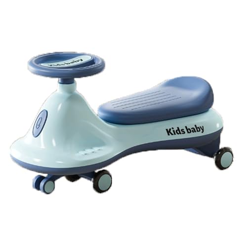 kinderfahrzeug Wackelauto, Musiklicht, Anti-Überschlag-Schaukel, Autoschaukel, leises Blinkrad, Alter ab 3 Monaten wackelauto Kinder(Bleu) von Zxarunas