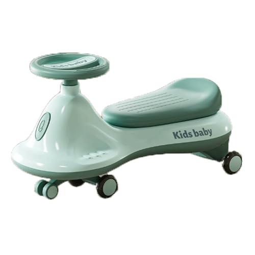 kinderfahrzeug Wackelauto, Musiklicht, Anti-Überschlag-Schaukel, Autoschaukel, leises Blinkrad, Alter ab 3 Monaten wackelauto Kinder(Groen) von Zxarunas