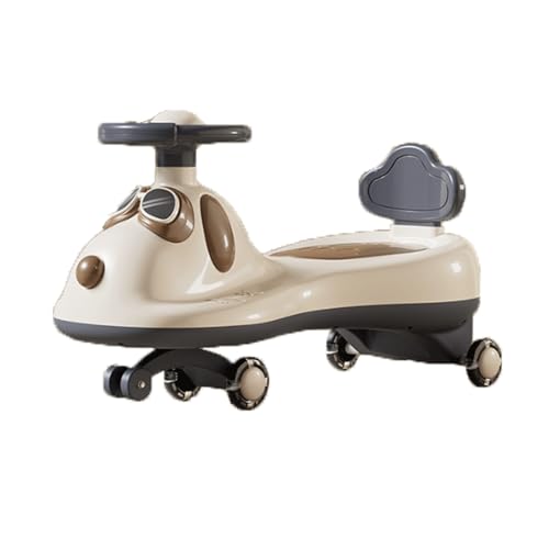 kinderfahrzeug Wackelauto, Musiklicht, Anti-Überschlag-Schaukel, Autoschaukel, leises Blinkrad, Dreh-, Wende- und Wackelbewegung for Lenken, for Kinder ab 3 Jahren wackelauto Kinder(Grey) von Zxarunas