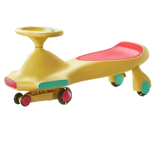 kinderfahrzeug Wackelauto, breiter Sitz, leises PU-Rad, Bunte Autolichter, Schaukelauto, Schaukel, Aufsitzspielzeug, Schaukelauto, for Kinder ab 3 Jahren wackelauto Kinder(Geel) von Zxarunas