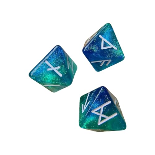 3pcs Mystical Runes Dices Acryl 8 Seiten Dices Tonston Verschiedene Polyedrische Würfel Mit Symbolen Und Doppeltem Ton von Zxfdsfdbnm