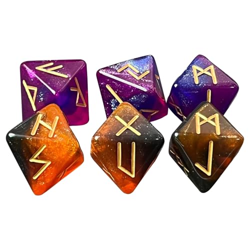 6LOTS 8 FACE Dices Ergonomisches Leichtgewicht Dices Reisespiel Würfel Für Sammlerausstellungen Und Strategisches Gameplay von Zxfdsfdbnm