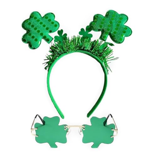 Zxfdsfdbnm 2pcs Stpatricks Festival Feier Stirnband Brille Party Grüne Shamrocks Haarhoop Party Stirnband Irisch Accessoires Zxfdsfdbnm 2pcs Stpatricks Festival Feier Stirnband Brille Party Grüne Shamrocks Haarhoop Party Stirnband Irisch Accessoires von Zxfdsfdbnm