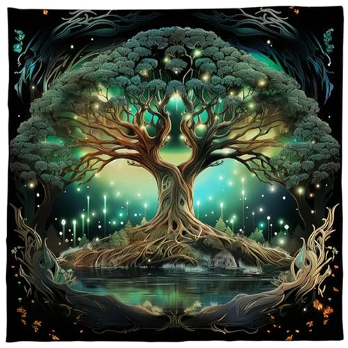 Zxfdsfdbnm Bäume des Tischdecke Tarotskarte Tischdecke Altäre Stoff Astrologys Gotteskleidung Square Stoff Wandteppich Home Dekore von Zxfdsfdbnm