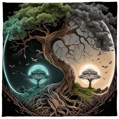 Zxfdsfdbnm Bäume des Tischdecke Tarotskarte Tischdecke Altäre Stoff Astrologys Gotteskleidung Square Stoff Wandteppich Home Dekore von Zxfdsfdbnm