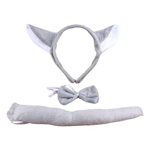 Zxfdsfdbnm Bühnen-Kostüm-Set, Plüsch, Anime-Ohr, Stirnband/Schwanz/Fliege, Outfit-Set für Kinder, Cosplay, Maskeraden, Partyzubehör Zxfdsfdbnm Bühnen-Kostüm-Set, Plüsch, Anime-Ohr, Stirnband/Schwanz/Fliege, Outfit-Set für Kinder, Cosplay, Maskeraden, Partyzubehör von Zxfdsfdbnm