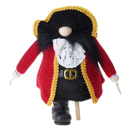 Zxfdsfdbnm Bunte Piraten-/Ritterpuppe, gesichtslos, elegante stehende Zwerge, Stoffpuppe, lustige Fensterdekoration, Partyzubehör von Zxfdsfdbnm