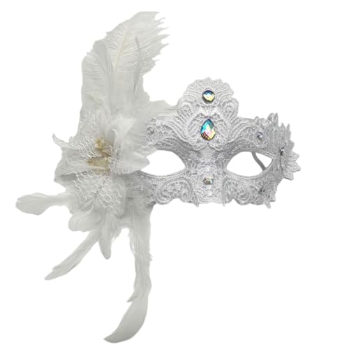 Zxfdsfdbnm Halbgesicht Gefiederte Maske Mit Mode Leichtgewichten Design Perfekt Für Cosplay Und Themenereignisse Halloween Maske von Zxfdsfdbnm