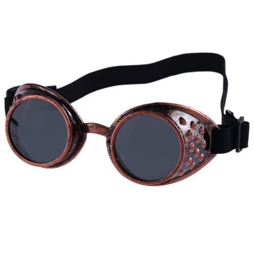 Zxfdsfdbnm Halloween-Gesicht Vintaeg Steampunk Brille Brille Cyber Welding Goths Cosplays Brille Halloween Cosplays Kostüme von Zxfdsfdbnm
