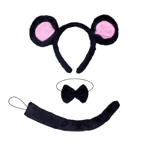 Zxfdsfdbnm Halloween-Kostüm, Stirnband, Schwanz, Fliege und Nase, Tier-Cosplay-Kostüm für Kinder, Geburtstag, Halloween Zxfdsfdbnm Halloween-Kostüm, Stirnband, Schwanz, Fliege und Nase, Tier-Cosplay-Kostüm für Kinder, Geburtstag, Halloween von Zxfdsfdbnm