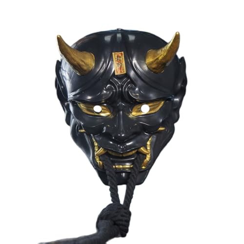 Zxfdsfdbnm Japanische Gesichtsabdeckung Dämonen Gesichtsdecke Cosplay Gesichtsbedeckung Beängstigende Maskerade Gesichtsbedeckung Halloween Kostüm Gesichtsabdeckung von Zxfdsfdbnm