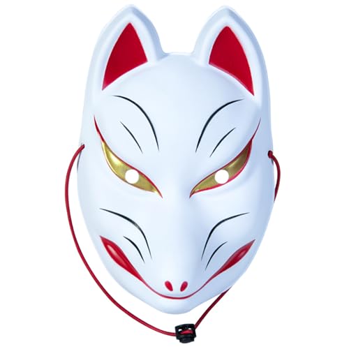 Zxfdsfdbnm Masquerade Foxes Maske Vollgesichtsmaske Tiermaske Japanische Anime Cosplays Maske Halloween Kostümmaske Für Party von Zxfdsfdbnm