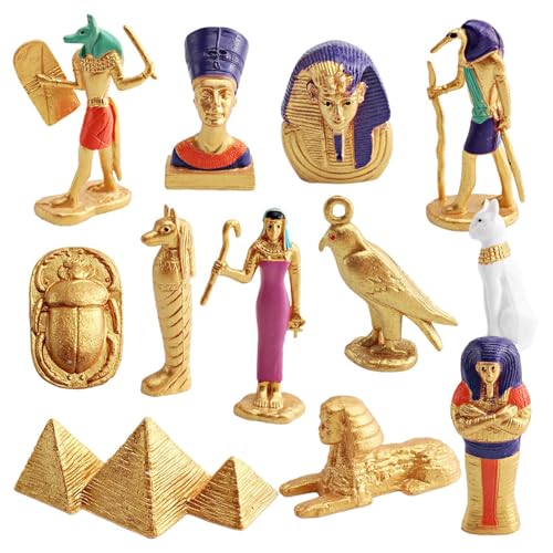 Zxfdsfdbnm Packung Von 12 Ägyptischem Spielzeug Mit Pyramide Sphinx Miniatur Für Kinder Und Sammler von Zxfdsfdbnm