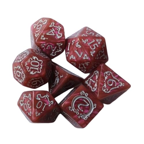 Zxfdsfdbnm Set Von 7 Dragon Muster Würfeln Für Rollenspiele Spiele Acryl Würfel Für Rollenspielespiele Exquisites Craftsmanships von Zxfdsfdbnm