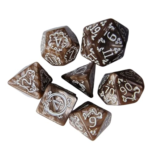 Zxfdsfdbnm Set Von 7 Dragon Muster Würfeln Für Rollenspiele Spiele Acryl Würfel Für Rollenspielespiele Exquisites Craftsmanships von Zxfdsfdbnm