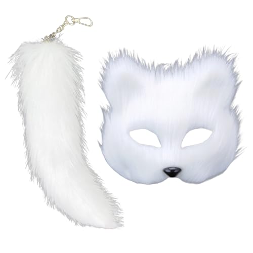 Zxfdsfdbnm Und Tail Faux Pelze Füchse Schwanz Schlüsselbund Katzen Maske Katzen Wolf Cosplays Kostüm Für Halloween Weihnachtsfeier Zxfdsfdbnm Und Tail Faux Pelze Füchse Schwanz Schlüsselbund Katzen Maske Katzen Wolf Cosplays Kostüm Für Halloween Weihnachtsfeier von Zxfdsfdbnm