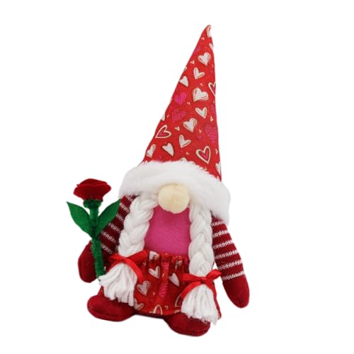 Zxfdsfdbnm Valentinstag Decors Stoffed Plüschpuppen Lieben Herz Skandinavische Tomtes Elfen Figur Tisch Ornament Hochzeit Geschenk von Zxfdsfdbnm