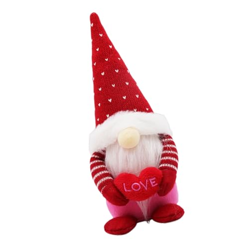 Zxfdsfdbnm Valentinstag Decors Stoffed Plüschpuppen Lieben Herz Skandinavische Tomtes Elfen Figur Tisch Ornament Hochzeit Geschenk von Zxfdsfdbnm