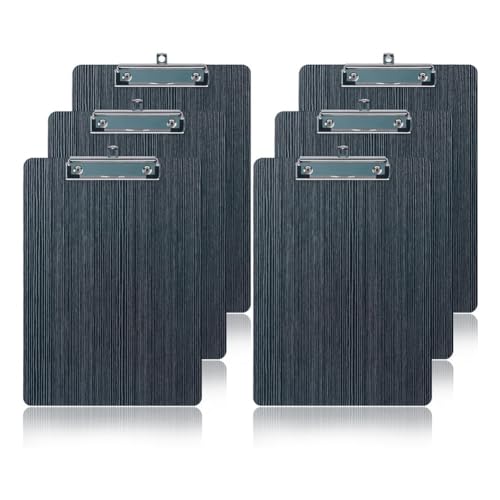 Zyeatary 6er-Pack Klemmbrett, Klemmbrett Aus, Klemmbrett im A5-Letter-Format, Memo-Klemmbrett, Akten-Klemmbrett mit Holzmaserung Zyeatary 6er-Pack Klemmbrett, Klemmbrett Aus, Klemmbrett im A5-Letter-Format, Memo-Klemmbrett, Akten-Klemmbrett mit Holzmaserung von Zyeatary