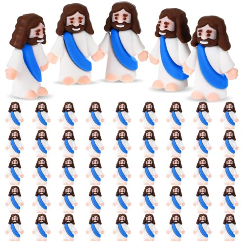 Zyeatary Jesus-Spielzeug Mini-Jesus-Figur Aus Gummi im Originellen Design zum Verstecken, Religiöse Partygeschenke, Sonntagsschul-Bastelarbeiten A Zyeatary Jesus-Spielzeug Mini-Jesus-Figur Aus Gummi im Originellen Design zum Verstecken, Religiöse Partygeschenke, Sonntagsschul-Bastelarbeiten A von Zyeatary