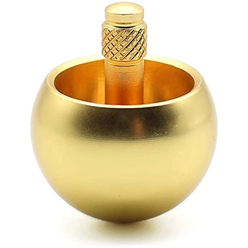 Zyeatary Tippe Top Metall Oben Umdrehen Edelstahl Kreisel Erstaunliches Spielzeug Geschenk, Golden von Zyeatary