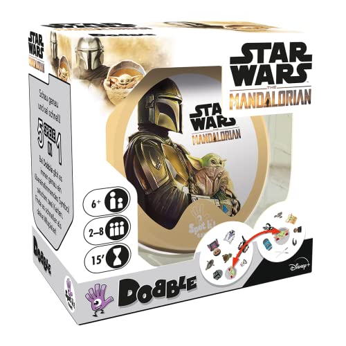 Zygomatic | Dobble Star Wars: The Mandalorian | Familienspiel | Kartenspiel | 2-8 Spieler | Ab 6+ Jahren | 15+ Minuten | Deutsch von Asmodee