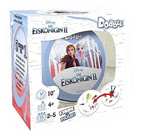 Zygomatic, Dobble Disney: Die Eiskönigin II, Kinderspiel, Kartenspiel, 2-8 Spieler, Ab 6+ Jahren, 15+ Minuten, Deutsch von Asmodee