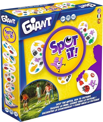 Spot It! – Riesen – Kartenspiel für Kinder und Erwachsene – 2+ Spieler – unter 15 Minuten – ab 6 Jahren – Mehrsprachige Version von Zygomatic